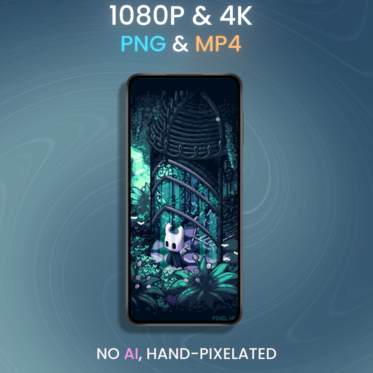 Animated Pixel Art Knight Wallpaper – Hollow Knight | 4K & 1080p for Mobile Only