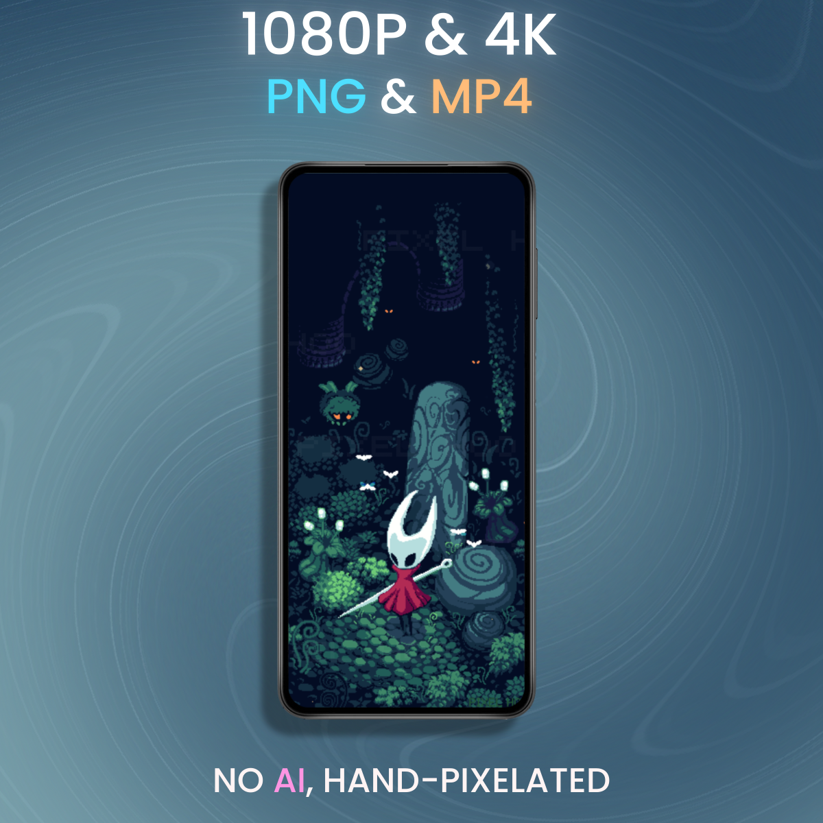 Hornet Animated Pixel Art Wallpaper – Hollow Knight | 4K & 1080p for Mobile