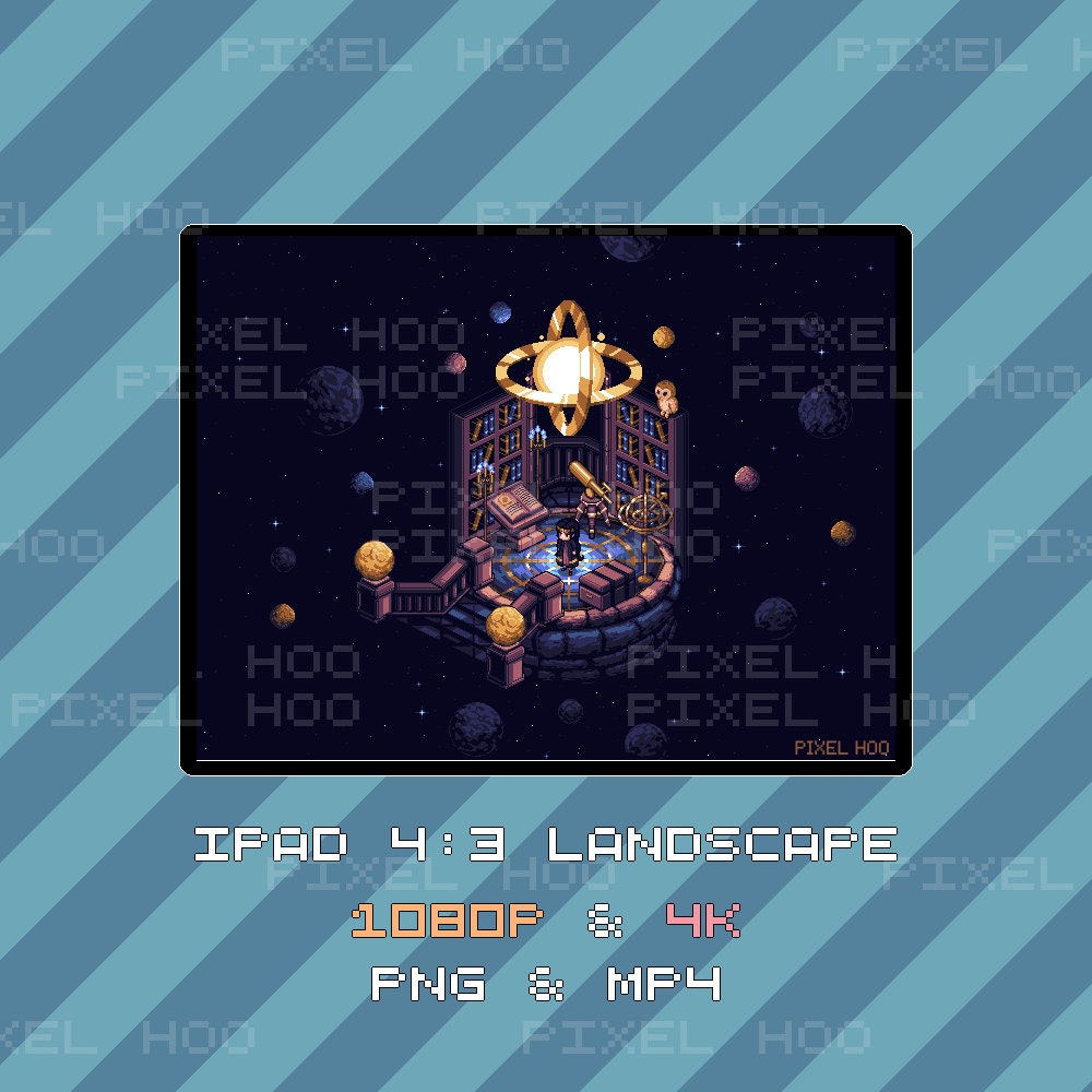 Astronomy Tower Animated Pixel Art Wallpaper | 4K & 1080p for Desktop, Mobile, Tablet, Ultrawide